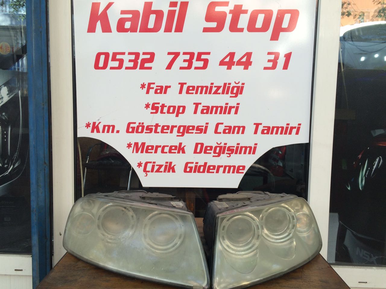 kabil stop far temizligi stop far tamiri maslak stop far cizik giderme oto mercek degisimi km gostergesi cam tamiri ustasi cihat kabil ataturk oto sanayi sariyer maslak avrupa yakasi